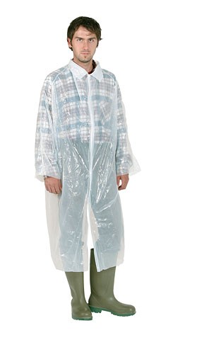 Disposable Gloves and Overalls Disposable Coat, white