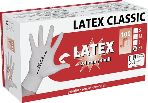 Disposable Gloves and Overalls Disposable Gloves Latex Classic